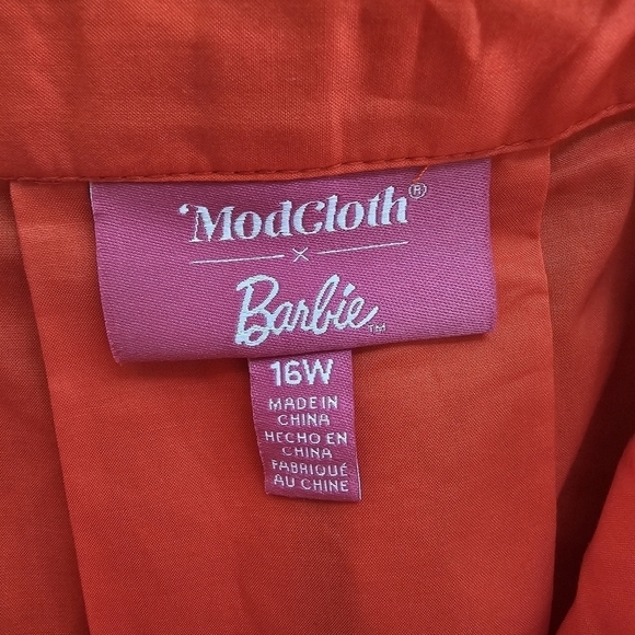 Modcloth x Barbie Orange Belted Retro Skirt - Picture 12 of 14